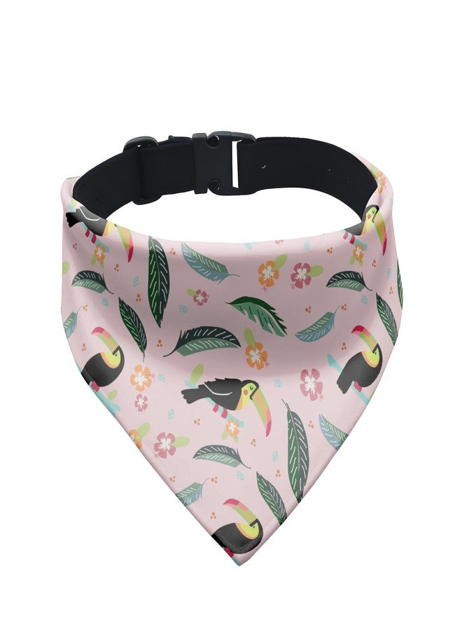 W Dog Bandana Collar Adjustable by W | This Beautiful Gorgeous Design Dog Collar Bandana Scarf is Perfect Styling Accessory for Dogs (L, Pink) - Image 4